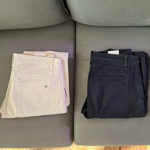 Two Rag & Bone Chinos Fit 2 in Ecru/beige and dark blue size 32